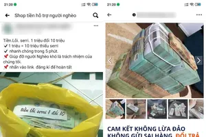 ‘Tiền lỗi seri’ được rao bán tràn lan trên Facebook