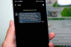 Cẩn trọng chiêu trò giả mạo tin nhắn ngân hàng dịp cuối năm