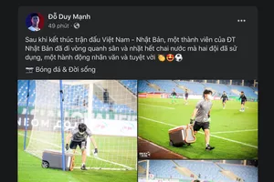 Đỗ Duy Mạnh nể đội tuyển Nhật và 'trận đấu' sau phút 90