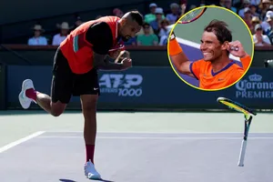 Kyrgios đập gãy vợt, Nadal tiếp đà bất bại