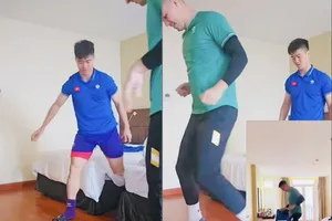 Ngộ nghĩnh clip Duy Mạnh bày Filip Nguyễn đốt vía giải đen