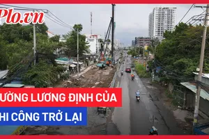 Video: ‘Con đường trăm tỷ’ Lương Định Của thi công trở lại