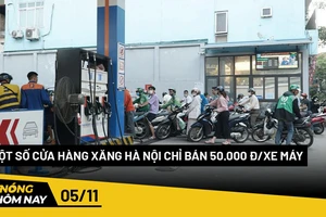Nóng hôm nay: Một số cửa hàng xăng Hà Nội chỉ bán 50.000 đồng/xe máy