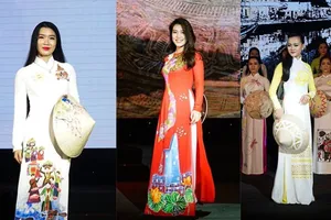 Ngắm các nữ công đoàn viên thướt tha trong tà áo dài