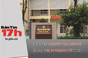 Nguyên chánh Tòa Dân sự Cà Mau bị 24 tháng tù treo