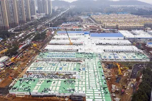 Cận cảnh bệnh viện 1000 giường xây dựng trong 10 ngày ở Vũ Hán