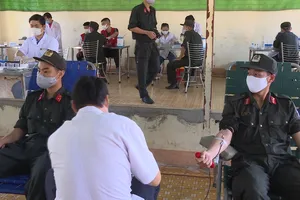 Cảnh sát cơ động Tây Nguyên hiến máu tình nguyện