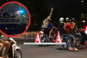 Video: 'Quái xế' chạy trốn sự truy quét của công an