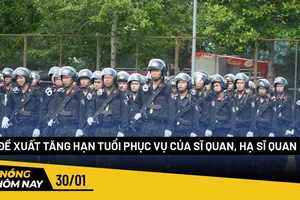 Nóng hôm nay: Bộ Công an đề xuất tăng hạn tuổi phục vụ của sĩ quan, hạ sĩ quan