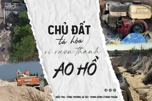 Video điều tra Công trường sa tặc' ở Bình Thuận: Chủ đất tá hoả vì vườn thành ao hồ 