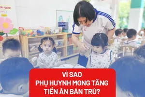 Phụ huynh mong được tăng tiền ăn bán trú