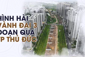 Hình hài vành đai 3 băng qua rừng cao ốc ở TP Thủ Đức