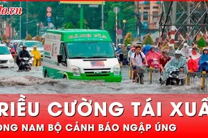 Xuất hiện đợt triều cường mới ở ven biển Đông Nam Bộ lên đến hơn 4m, cảnh báo ngập úng