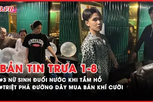 Bản tin trưa 1-8: 3 nữ sinh đi chụp ảnh bị đuối nước; Bắt tạm giam 8 người bán khí cười ở bar S Pub