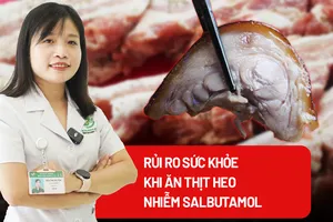 Rủi ro sức khỏe khi ăn thịt heo nhiễm chất tạo nạc salbutamol
