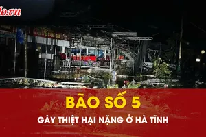 Hà Tĩnh thiệt hại nặng do bão số 5 gây ra