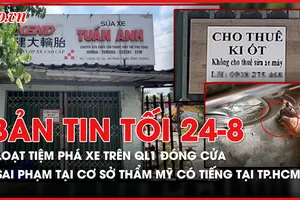 Bản tin tối 24-8: Sau điều tra của PLO, một loạt tiệm phá xe trên QL1 đóng cửa; Phạt cơ sở thẩm mỹ có tiếng tại TP.HCM vì nhiều sai phạm