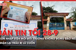 Bản tin tối 28-9: Con nhập viện mới biết trường không đóng Bảo hiểm y tế; Nhận lại trâu bị lũ cuốn