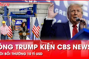 Cựu Tổng thống Mỹ Donald Trump đòi bồi thường 10 tỉ USD từ CBS News trước thềm bầu cử Tổng thống Mỹ 2024