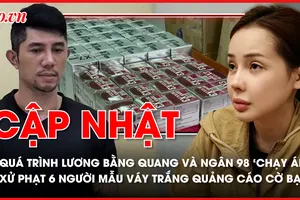 Điểm tin ANTT: Quá trình Lương Bằng Quang và Ngân 98 chi tiền 'chạy án'; Xử phạt vụ 6 người mẫu váy trắng quảng cáo cờ bạc tại sân Pickleball