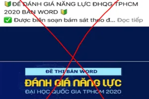 Cảnh báo giả mạo bộ đề thi đánh giá năng lực của ĐHQG TP.HCM