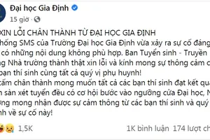 Đại học Gia Định lên tiếng sau loạt tin nhắn 'chê điểm thấp'