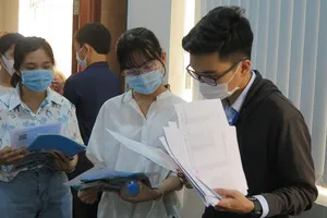 Thí sinh thi đánh giá năng lực đợt 1 vừa qua. Ảnh: PA