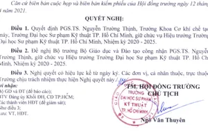 ĐH Sư phạm kỹ thuật TP.HCM lên tiếng về việc bầu hiệu trưởng
