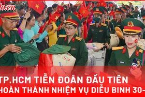 TP.HCM tiễn đoàn đầu tiên hoàn thành nhiệm vụ diễu binh kỷ niệm 30-4 
