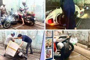 TP.HCM: Nhiều người bị té ngã khi qua dãy nắp cống đầu hẻm 942 Kha Vạn Cân