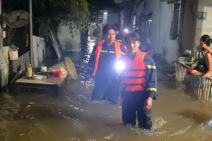 Người dân TP.HCM thức trắng đêm ứng phó với triều cường lịch sử