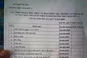  Bản dự kiến lễ kỷ niệm trường tiền tỉ 