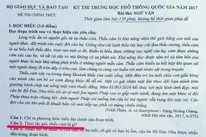 Giáo viên nói gì về câu hỏi đề thi Văn gây hiểu nhầm?