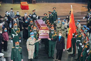 Tiễn đưa Trung tá hy sinh khi làm nhiệm vụ gìn giữ hòa bình Liên Hiệp Quốc