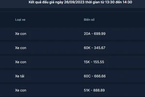 Biển số 60C - 666.66 được bán với giá hơn 1,7 tỉ đồng