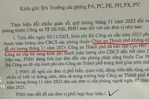 Công an TP Hà Nội đã chi trả đầy đủ lương cho cán bộ, chiến sỹ 