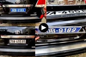 Cán bộ cơ quan trung ương lật biển ô tô Land Cruiser từ trắng sang biển xanh 80B