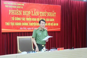 Tổ công tác triển khai Đề án 06 tổ chức phiên họp lần thứ nhất