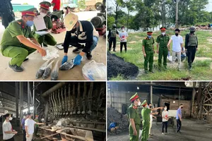 Hà Nội: Phát hiện vụ chôn, lấp chất thải công nghiệp số lượng lớn 