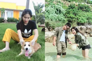 Hòa Minzy đi dép tổ ong khoe biệt thự sân vườn nhà bạn trai 