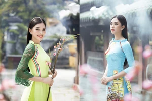 Tiểu Vy duyên dáng trong tà áo dài khoe nét xuân thì tuổi 18