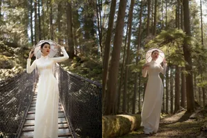 Phương Trinh Jolie bừng sáng trong áo yếm, áo dài ở Canada