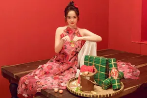 Kaity Nguyễn khoác lên mình áo dài hóa nàng thơ đất kinh kỳ