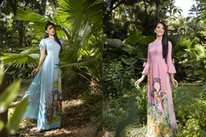 Tiểu Vy khoe sắc trong tà áo dài tết, sẵn sàng chào xuân 2021