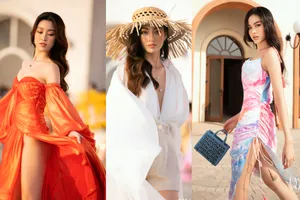Dàn hậu catwalk khoe dáng bên ánh mặt trời