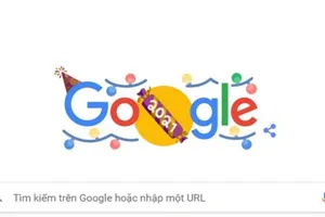 Thời khắc giao thừa New Year's Eve được xuất hiện trên Google Doodle