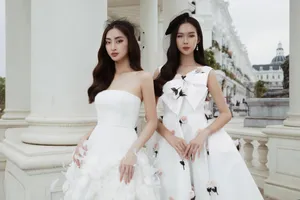 Lương Thùy Linh hóa quý cô nước Pháp, đọ sắc cùng Người đẹp Thời trang Bảo Ngọc 