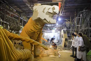 Hé lộ hình ảnh 'Chúa tể sơn lâm' tại đường hoa Nguyễn Huệ 2022