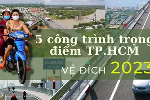 5 công trình trọng điểm ở TP.HCM "về đích" trong năm 2023 mở ra nhiều lợi thế cho TP.HCM phát triển kinh tế - xã hội, điển hình như cầu Long Kiểng, đường song hành cao tốc TP.HCM - Long Thành.