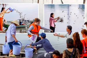 Đông nghẹt người viếng chùa, phóng sinh Rằm tháng Giêng